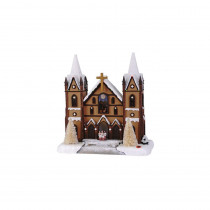 Home Accents Holiday 15 in. Christmas Cathedral with Seasonal Music and LED Illumination