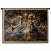 Home Accents Holiday 56 in. We Three Kings Woven Wall Tapestry