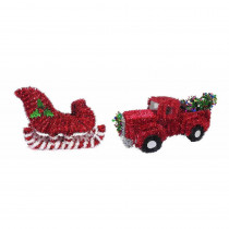 Home Accents Holiday 9 in. Christmas Tinsel Wall Hanging (1 of 2 Variations)