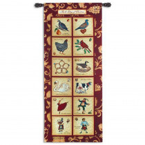 Home Accents Holiday 73 in. x 32 in. Twelve Days of Christmas Wall Tapestry