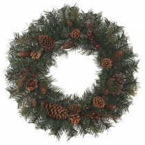 Home Accents Holiday 24 in. Natural Pine Artificial Wreath