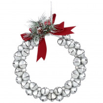 Home Accents Holiday 10 in. Jingle Bell Wreath - Galvanized