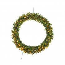 Home Accents Holiday 48 in. Pre-Lit LED Artificial Christmas Aspen Fir Wreath