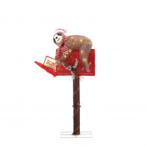 Home Accents Holiday 48 in. 70-Light LED Tinsel Sloth and Mail Box