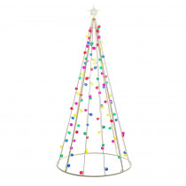 Home Accents Holiday 7 ft. Cone Tree with 105 Multi-Color Lights