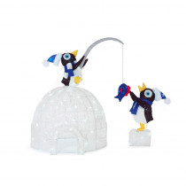 Home Accents Holiday 48 in. Christmas LED Lighted Tinsel and Acrylic Igloo with Fishing Penguins