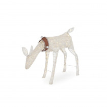 Home Accents Holiday 33 in. Warm White LED White PVC Grazing Doe with Collar