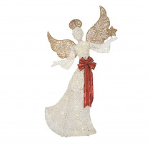 Home Accents Holiday 44 in. Christmas Warm White LED PVC Angel