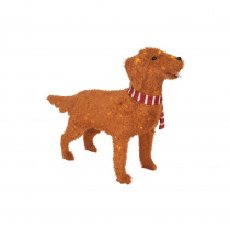Home Accents Holiday 33.75 in. Christmas LED Lighted Fuzzy Golden Retriever
