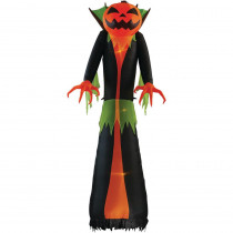 Home Accents Holiday 12 ft. Pre-Lit Inflatable GhostFlame Wicked Pumpkin Creeper (RRPm) Airblown