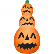 Home Accents Holiday 3.51 ft. Pre-Lit Inflatable Pumpkin Stack Air blown