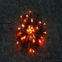 Home Accents Holiday Halloween 9 ft. Lighted Length with 36-Light LED Orange Ultra Wire (6-Pack)