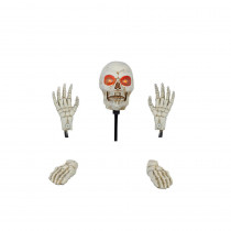 Home Accents Holiday 17 in. Skeleton Ground Breaker with LED Illumination including Head and Hands and Legs