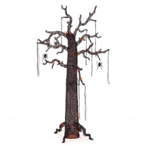 Home Accents Holiday 84 in. Orange LED Scary Ghost Tree