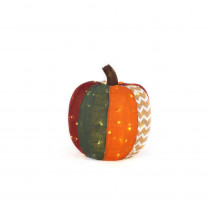 Home Accents Holiday 18 in. Warm White LED Burlap Pumpkin