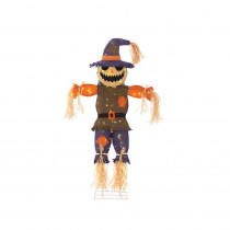 Home Accents Holiday 66 in. Warm White LED Burlap Scarecrow