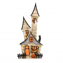Home Accents Holiday 80 in. Warm White LED Ghost House