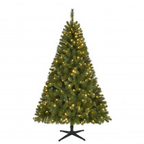 Home Accents Holiday 6.5 ft. Pre-Lit LED Wesley Spruce Artificial Christmas Tree with 300 Color Changing Lights