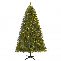 Home Accents Holiday 7.5 ft. Pre-Lit LED Wesley Spruce Artificial Christmas Tree with 550 Color Changing Lights