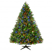 Home Accents Holiday 7.5 ft. Pre-Lit LED Grand Fir Artificial Christmas Tree with 750 Color Changing Supernova Lights