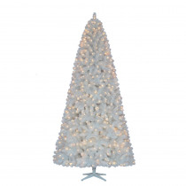 Home Accents Holiday 9 ft. Pre-Lit LED Glossy White North Hill Spruce Artificial Christmas Tree with 700 Warm White Lights