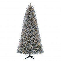 Home Accents Holiday 9 ft. Pre-Lit LED Flocked Lexington Pine Artificial Christmas Tree with 500 Warm White Lights