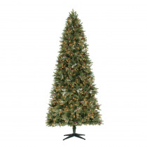 Home Accents Holiday 9 ft. Pre-Lit Andes Fir Slim Artificial Christmas Tree with 900 Clear Lights