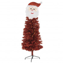 Home Accents Holiday 6.5 ft. Pre-Lit Santa Head Artificial Christmas Tree with 140 LED Lights