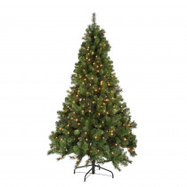 Home Accents Holiday 7 ft. Noble Fir Quick-Set Artificial Christmas Tree with 500 Clear Lights