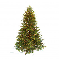 Home Accents Holiday 7.5 ft. Pre-Lit LED Elegant Natural Fir Quick Set Artificial Christmas Tree with 2000 Warm White Micro Dot Lights