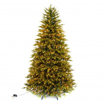Home Accents Holiday 7.5 ft. Pre-Lit LED Aspen Fir Quick Set Artificial Christmas Tree with Warm White Micro Dot Lights