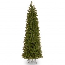 Home Accents Holiday 7 ft. Feel-Real Downswept Douglas Slim Artificial Christmas Tree
