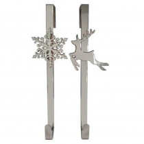 Home Accents Holiday 15 in. Silver Heavy Duty Wreath Hanger (2 Asst.)