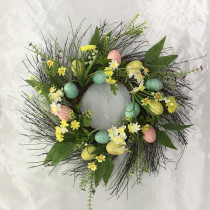 Home Accents 22 in. Easter Egg Wreath on Twig Base