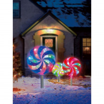 Illuminations 18.7 ft. Color Blast Remote Controlled RGB LED Lollipop Pathway Marker (3-Pack)