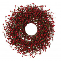 22 in. Dia Red Berry Holiday Wreath