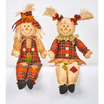 24 in. Sitting Scarecrow (Set of 2)