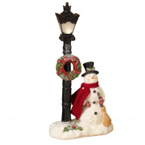 14.9 in. H Lighted Snowman Figurine