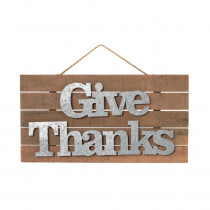 12.79 in. H Give Thanks Wall Hanging Sign
