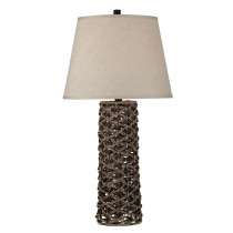 Kenroy Home Jakarta 30 in. Light and Dark Rope Table Lamp