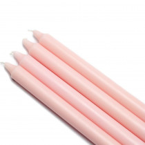 Zest Candle 10 in. Light Rose Straight Taper Candles (12-Set)