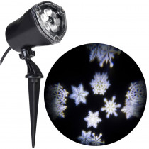 LightShow Projection Ornate SnowFlurry (White) Stake