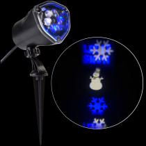LightShow LED Projection Whirl-a-Motion-Snowman BBWW Stake Light Set