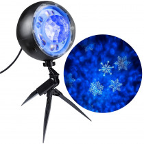 LightShow Projection Plus Light show Kaleidoscope Whirl-a-Motion-SnowFlurry (Blue)/(White)