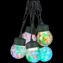 LightShow 8-Light Multi-Color Round Projection String Lights with Clips