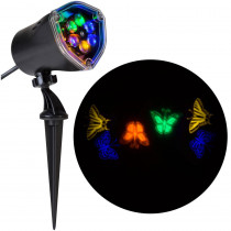 LightShow 11.81 in. Projection-Whirl-a-Motion-Butterflies (BGOY) Light Stake