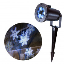 Lumabase 1-Light LED White Snowflakes Projector Light