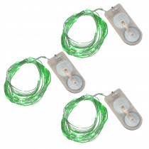 Lumabase 20-Green Waterproof Mini LED String Light (Set of 3)