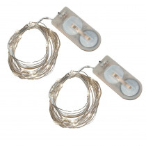 Lumabase 40-Light Mini Battery Operated Waterproof String Lights in White (2-Count)