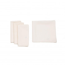 Manor Luxe 0.1 in. H x 20 in. W x 20 in. D Classic Linen Napkins in Off White (Set of 4)